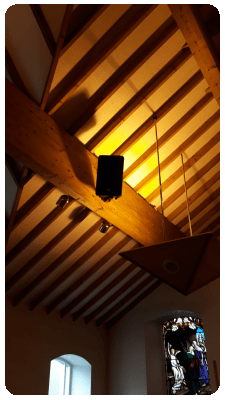 New speaker install at Whaley Bridge Uniting Churches